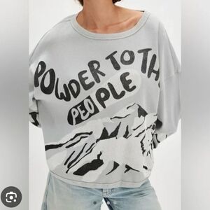 Free People Black and Gray Top
